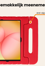 Nomfy Nomfy Samsung Galaxy Tab A11 Plus Kinderhoes Met 2x Screenprotector - Rood