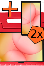 Nomfy Nomfy Samsung Galaxy Tab A11 Plus Kinderhoes Met 2x Screenprotector - Rood
