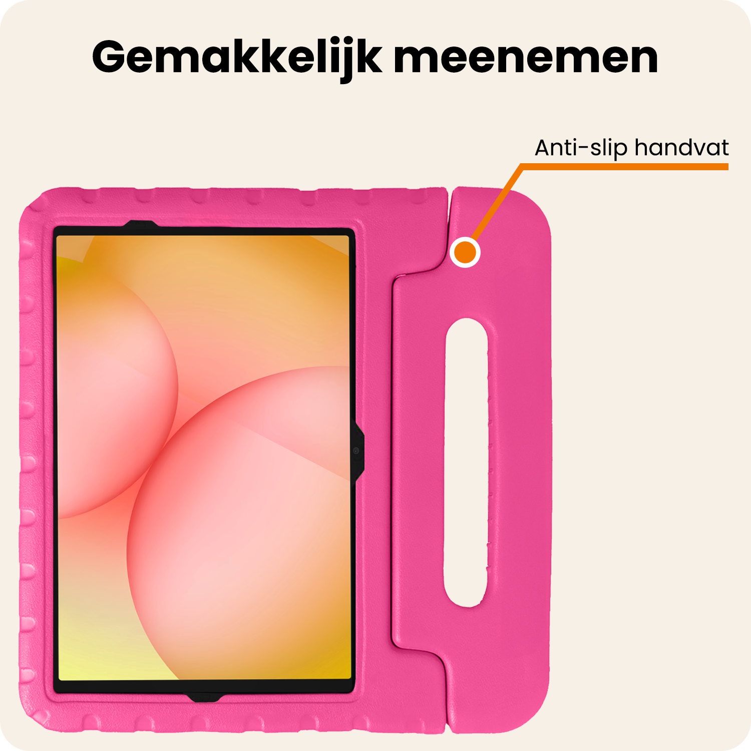 Nomfy Nomfy Samsung Galaxy Tab A11 Plus Kinderhoes Met 2x Screenprotector - Roze