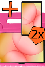 Nomfy Nomfy Samsung Galaxy Tab A11 Plus Kinderhoes Met 2x Screenprotector - Roze