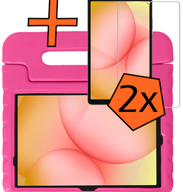 Nomfy Nomfy Samsung Galaxy Tab A11 Plus Kinderhoes Met 2x Screenprotector - Roze