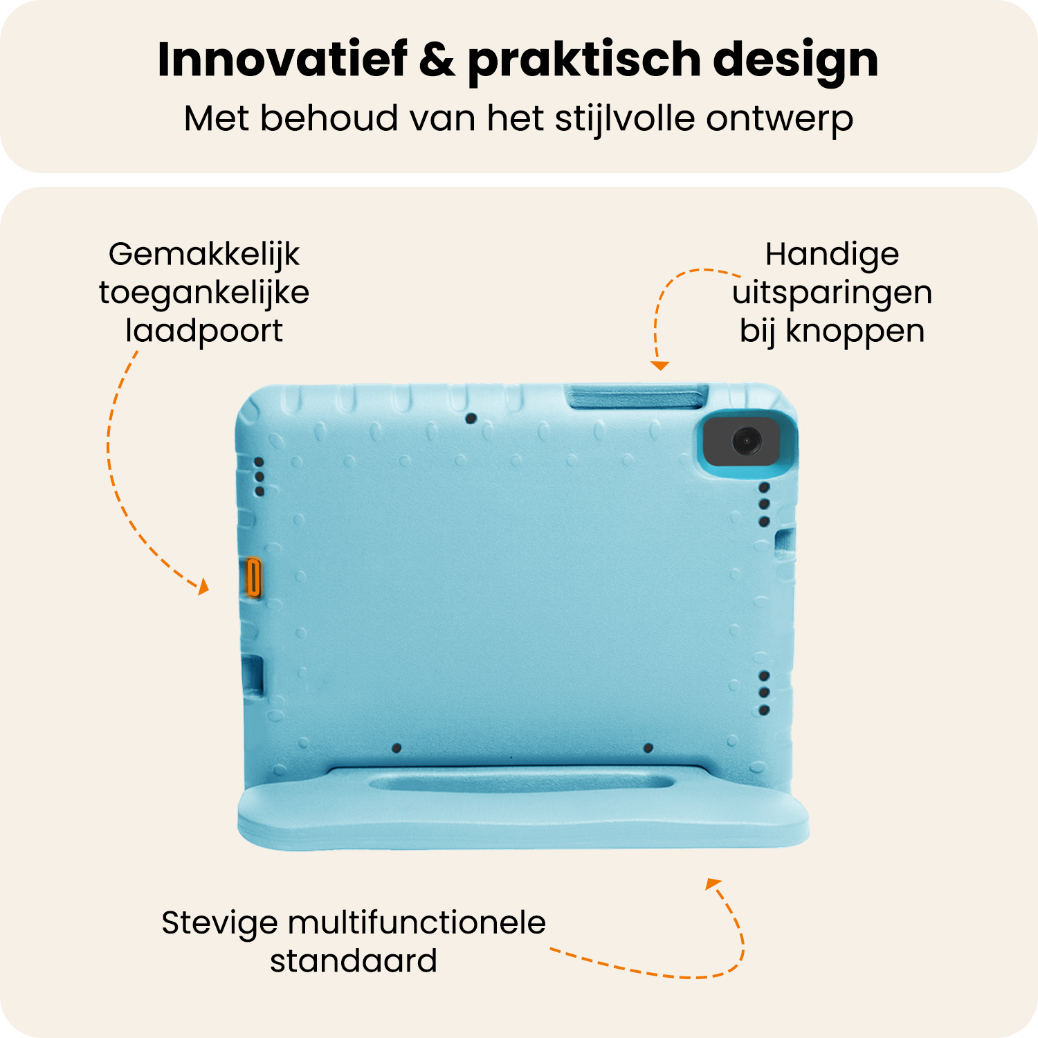 Nomfy Nomfy Samsung Galaxy Tab A11 Plus Kinderhoes Met 2x Screenprotector - Sky