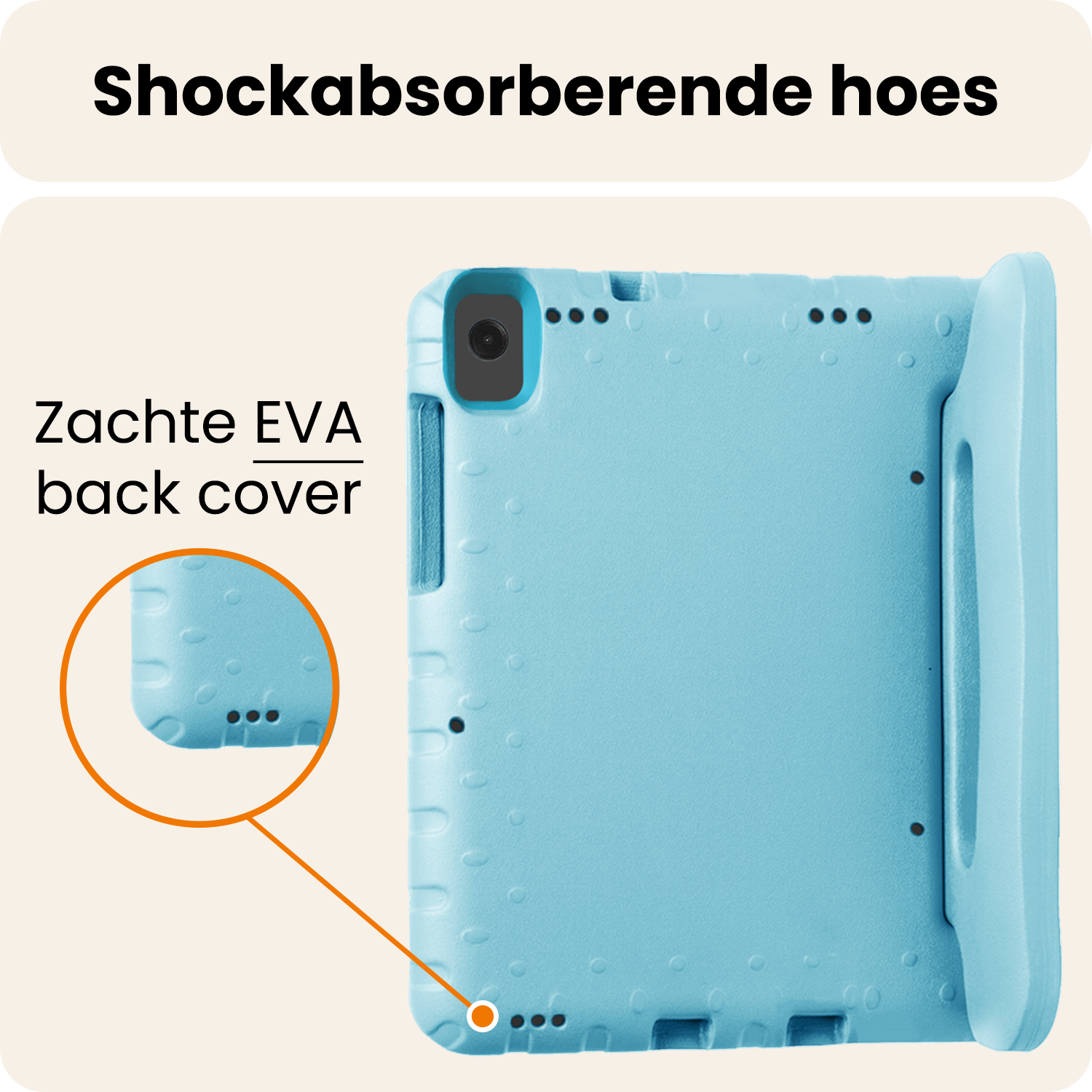 Nomfy Nomfy Samsung Galaxy Tab A11 Plus Kinderhoes Met 2x Screenprotector - Sky