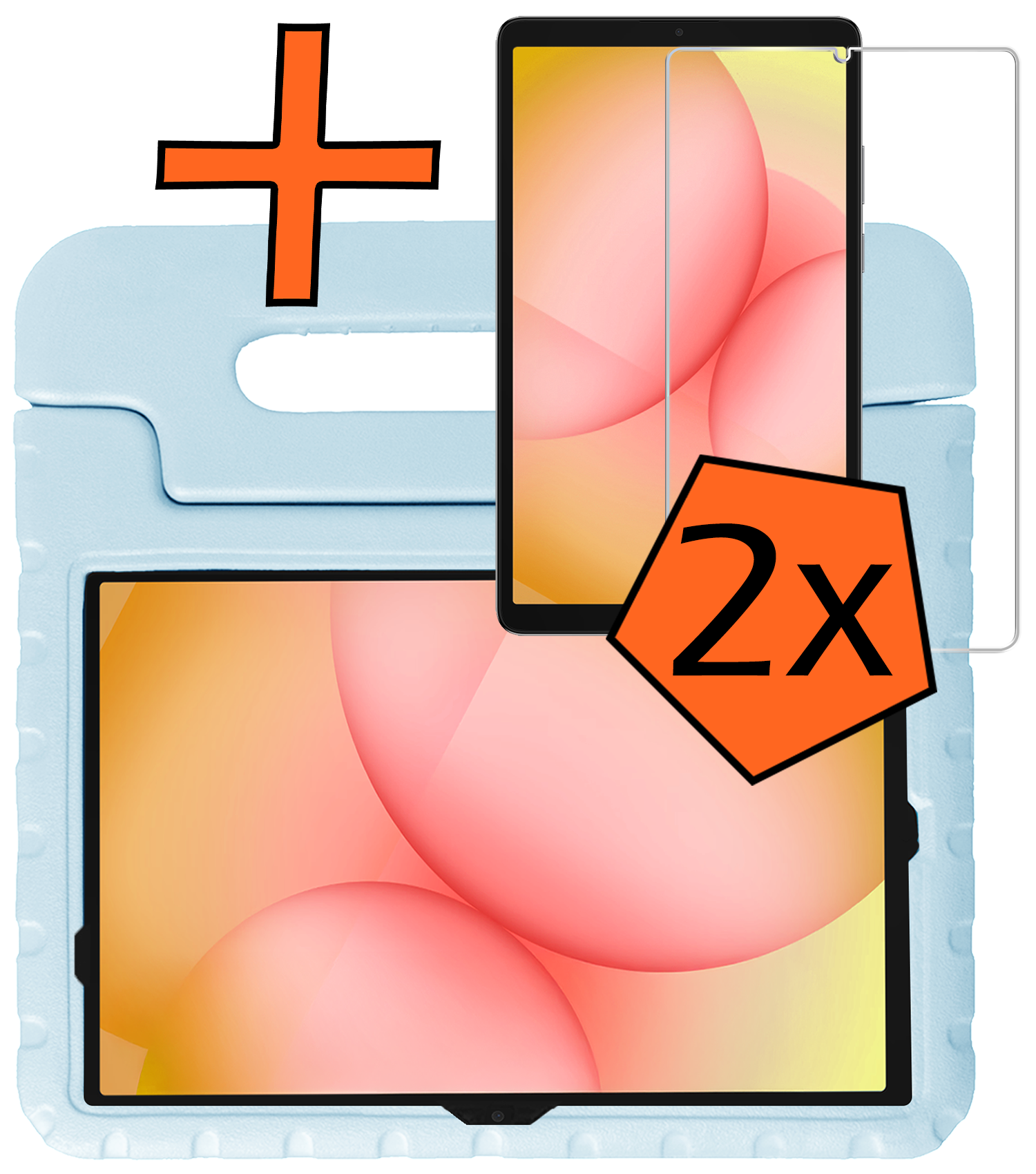 Nomfy Nomfy Samsung Galaxy Tab A11 Plus Kinderhoes Met 2x Screenprotector - Sky