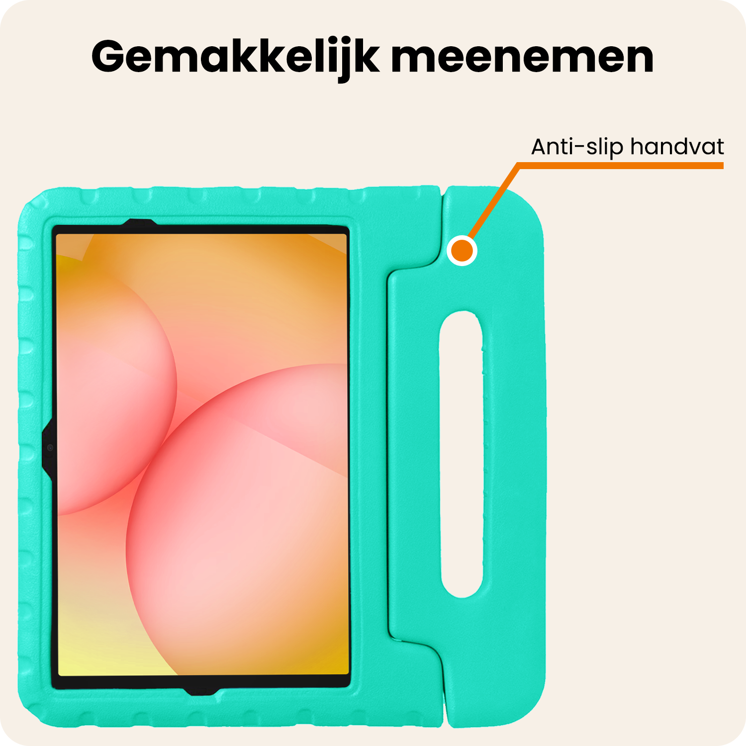 Nomfy Nomfy Samsung Galaxy Tab A11 Plus Kinderhoes Met 2x Screenprotector - Turquoise