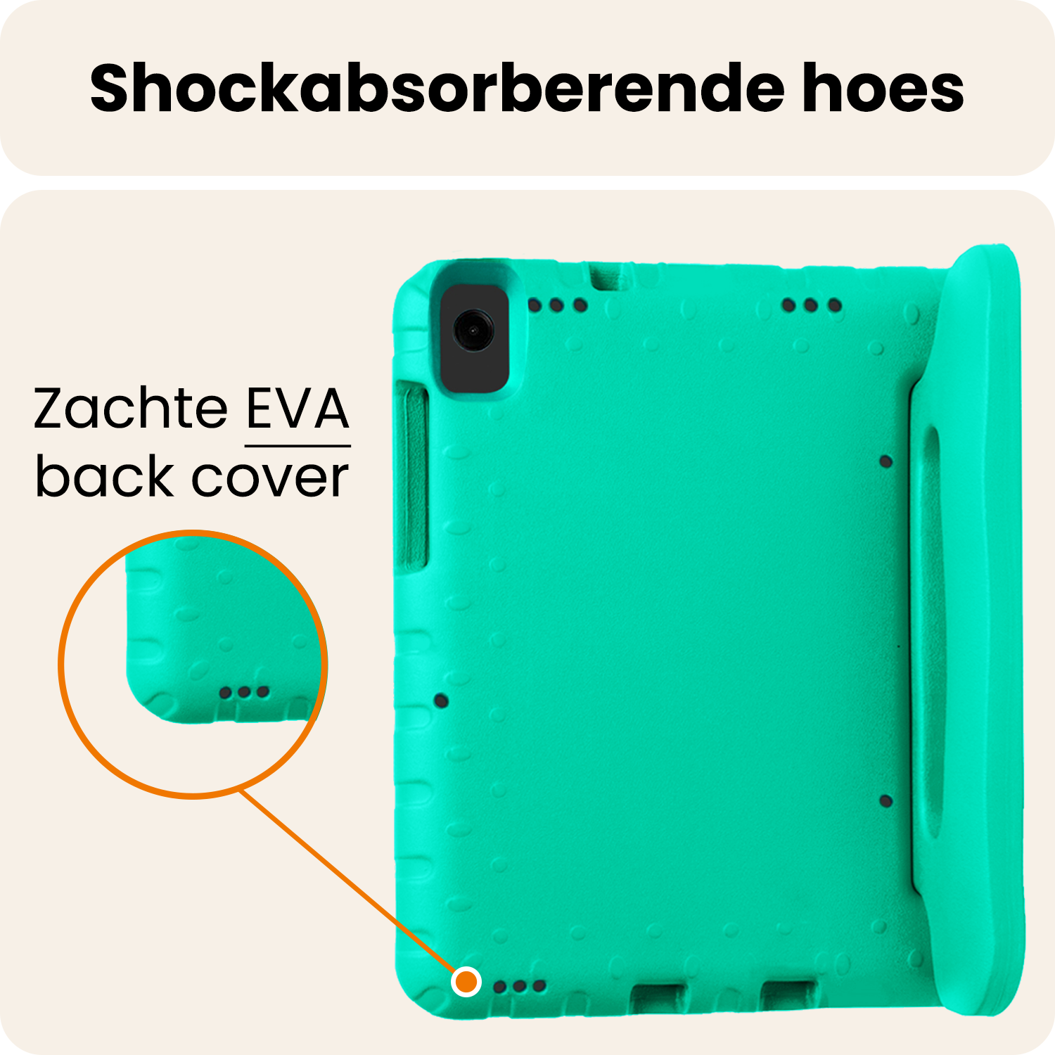 Nomfy Nomfy Samsung Galaxy Tab A11 Plus Kinderhoes Met 2x Screenprotector - Turquoise