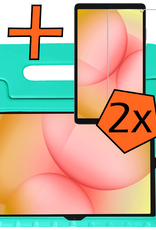 Nomfy Nomfy Samsung Galaxy Tab A11 Plus Kinderhoes Met 2x Screenprotector - Turquoise