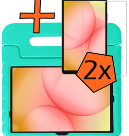 Nomfy Nomfy Samsung Galaxy Tab A11 Plus Kinderhoes Met 2x Screenprotector - Turquoise