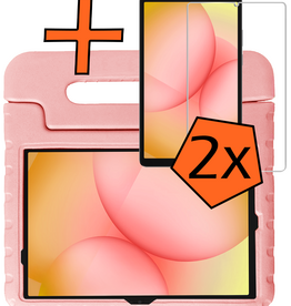 Nomfy Nomfy Samsung Galaxy Tab A11 Plus Kinderhoes Met 2x Screenprotector - Zalm
