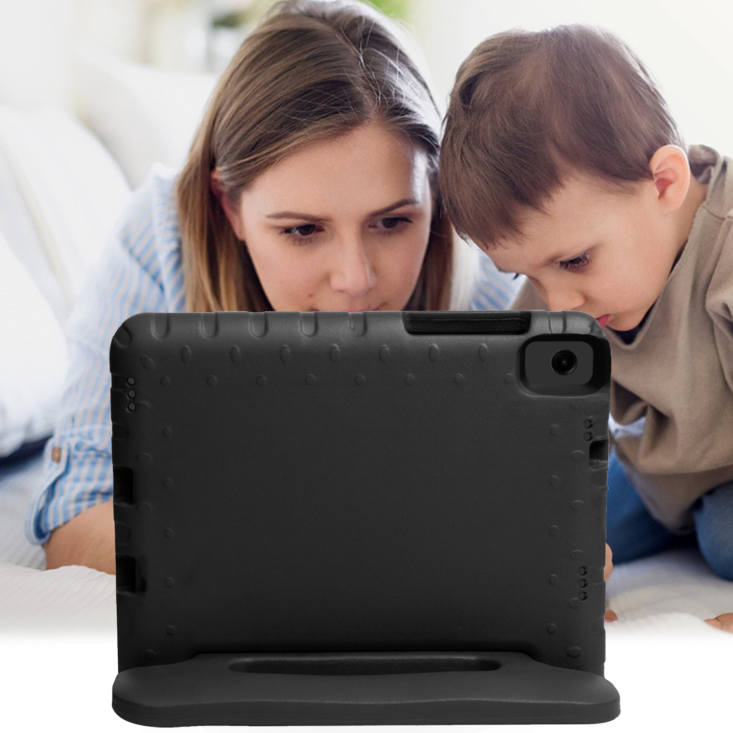 Nomfy Nomfy Samsung Galaxy Tab A11 Plus Kinderhoes Met 2x Screenprotector - Zwart
