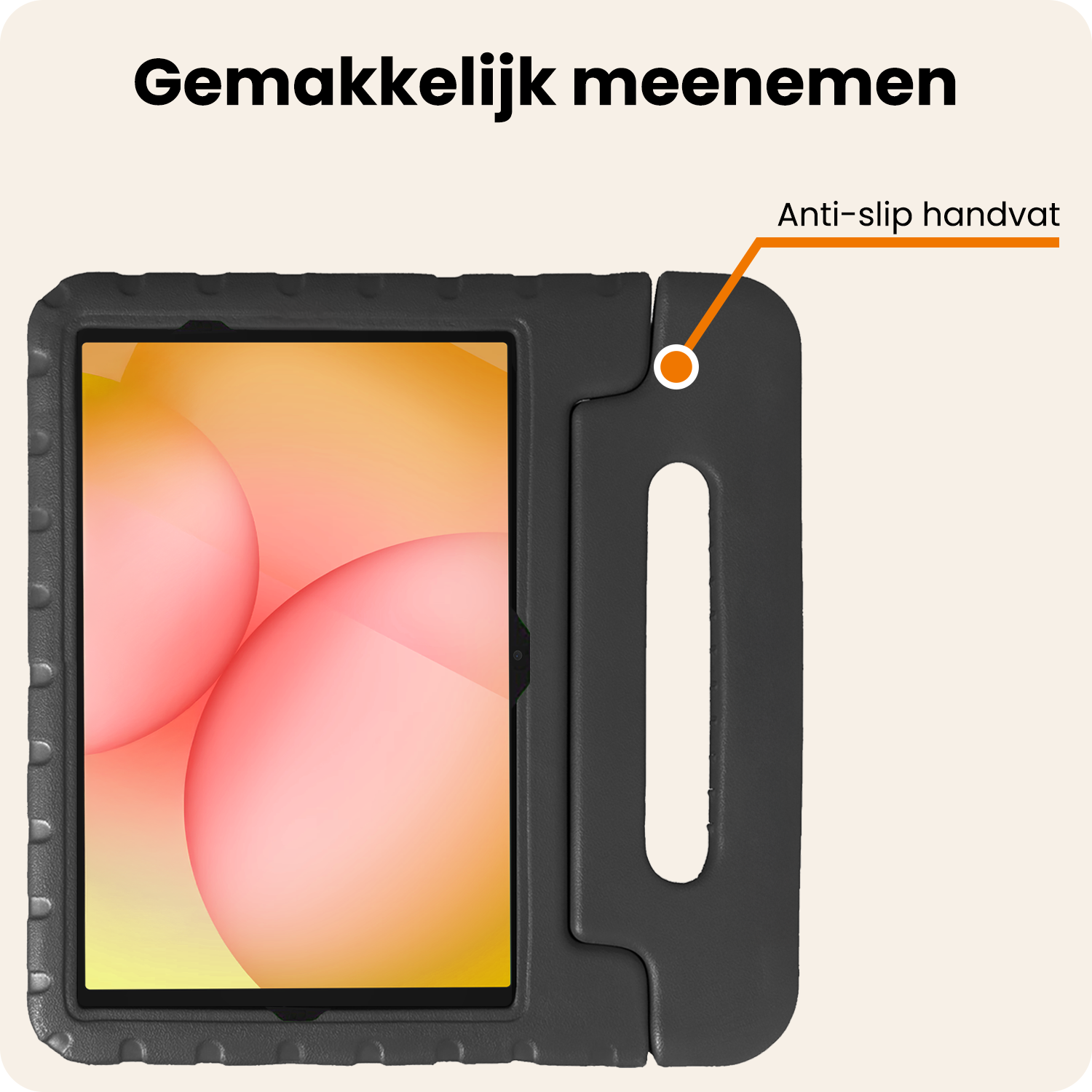 Nomfy Nomfy Samsung Galaxy Tab A11 Plus Kinderhoes Met 2x Screenprotector - Zwart