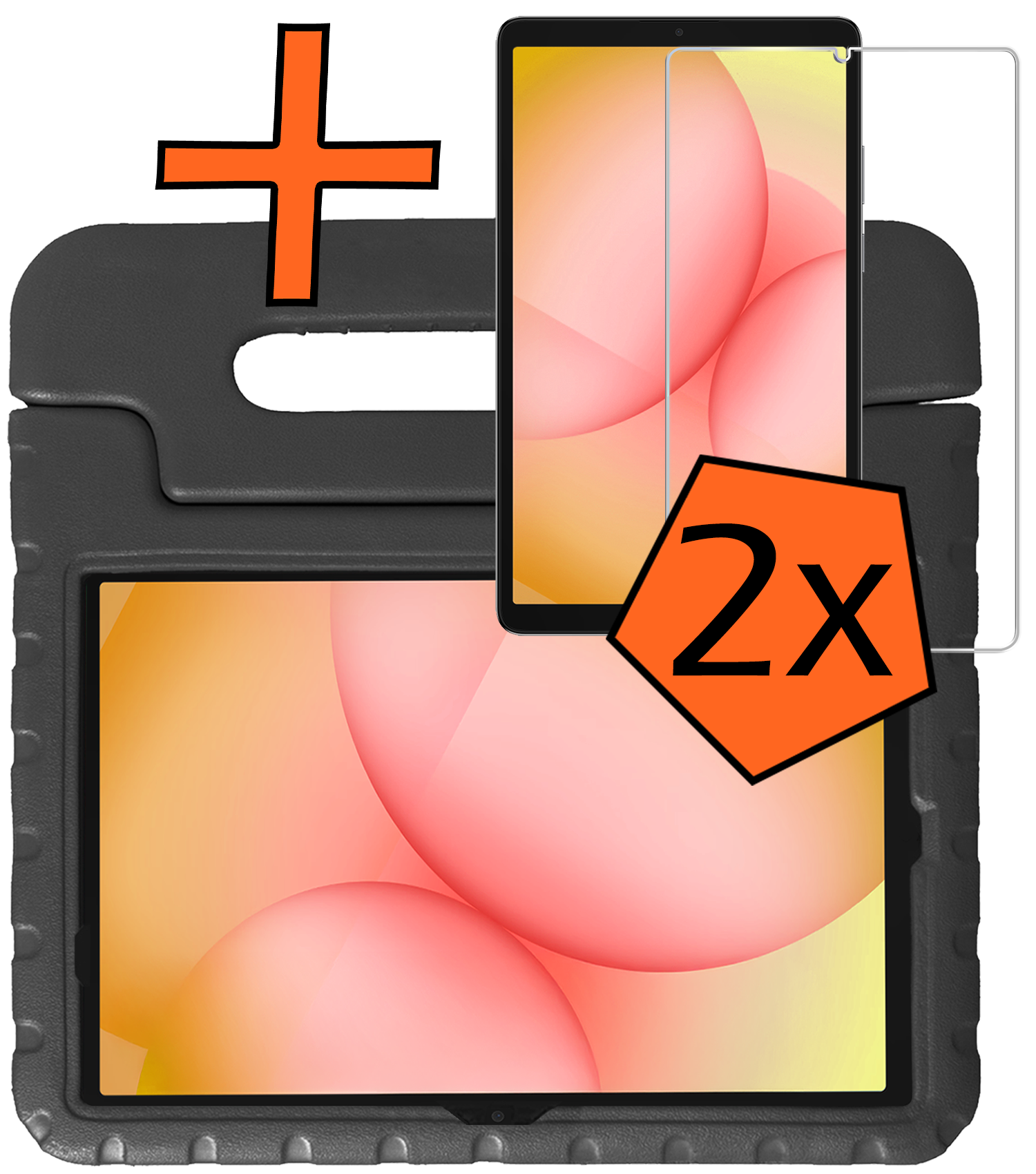Nomfy Nomfy Samsung Galaxy Tab A11 Plus Kinderhoes Met 2x Screenprotector - Zwart