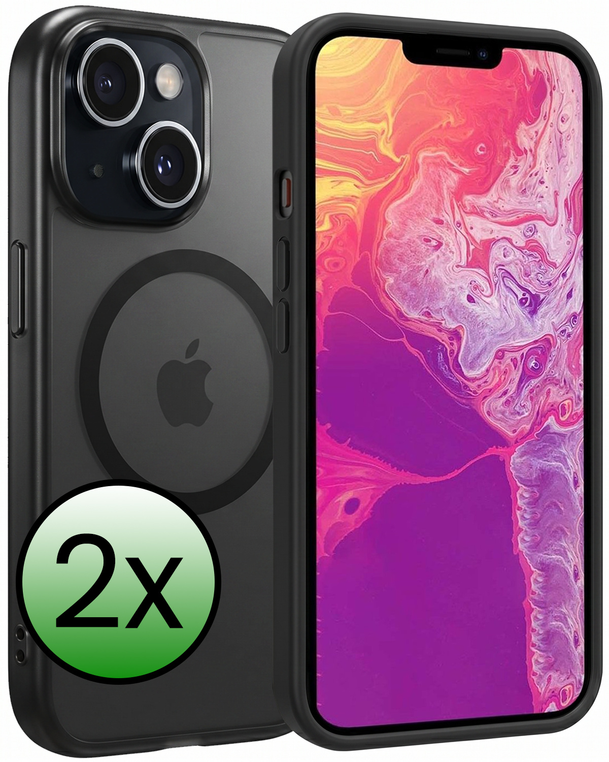 BASEY. BASEY. iPhone 14 Magsafe Hoesje - Zwart - 2 PACK
