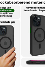 BASEY. BASEY. iPhone 14 Magsafe Hoesje Zwart Met Screenprotector