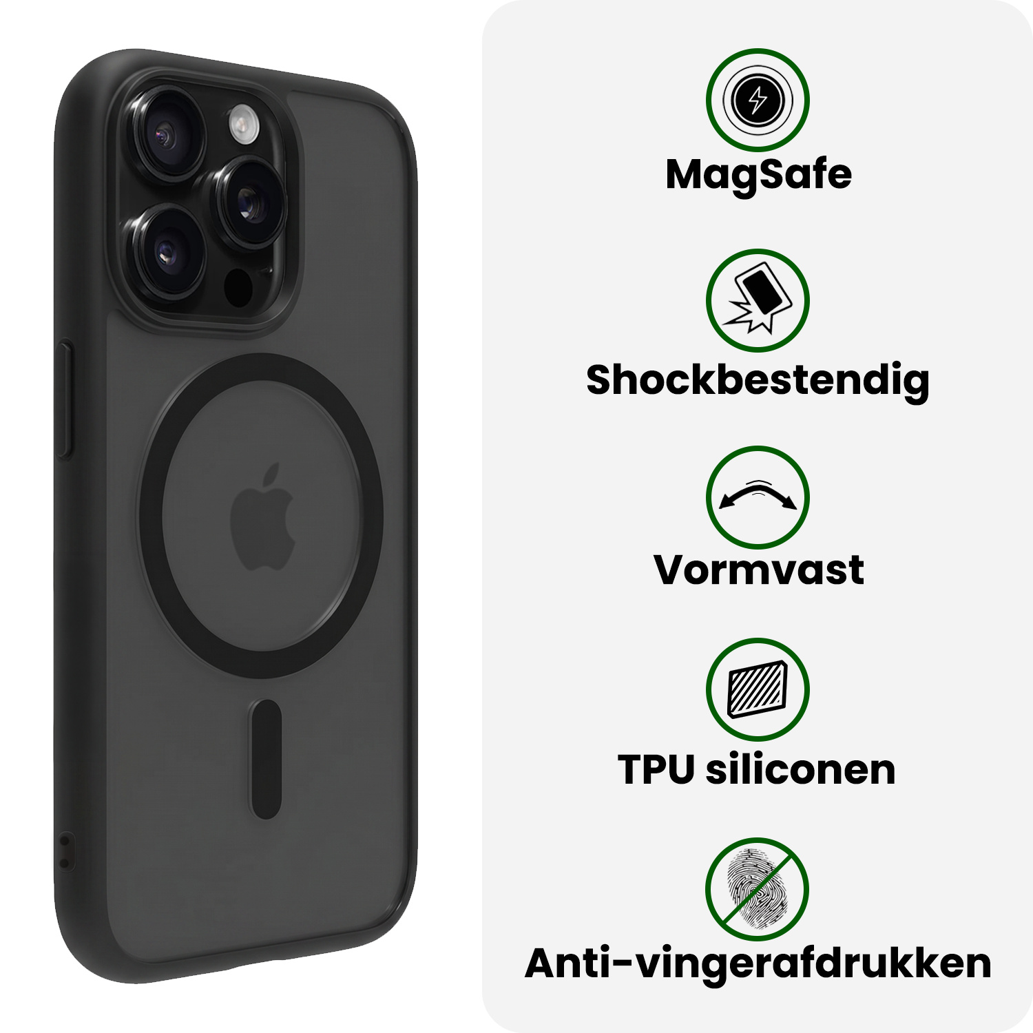 BASEY. BASEY. iPhone 14 Pro Magsafe Hoesje - Zwart