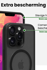 BASEY. BASEY. iPhone 14 Pro Max Magsafe Hoesje Zwart Met Screenprotector
