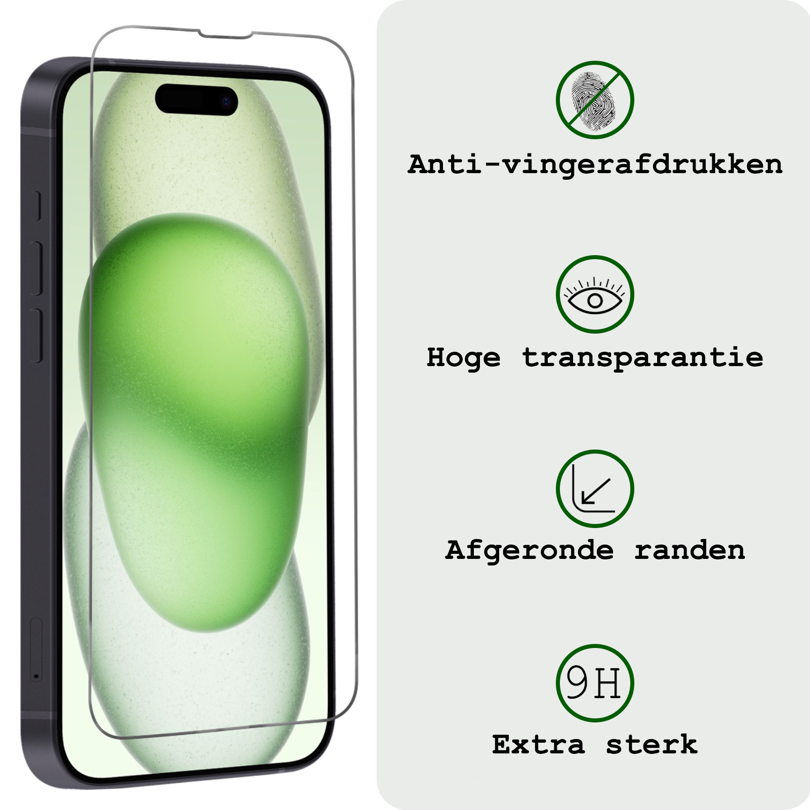 BASEY. BASEY. iPhone 15 Magsafe Hoesje Zwart Met Screenprotector