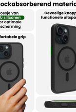 BASEY. BASEY. iPhone 15 Magsafe Hoesje Zwart Met Screenprotector