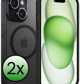 BASEY. BASEY. iPhone 15 Plus Magsafe Hoesje - Zwart - 2 PACK