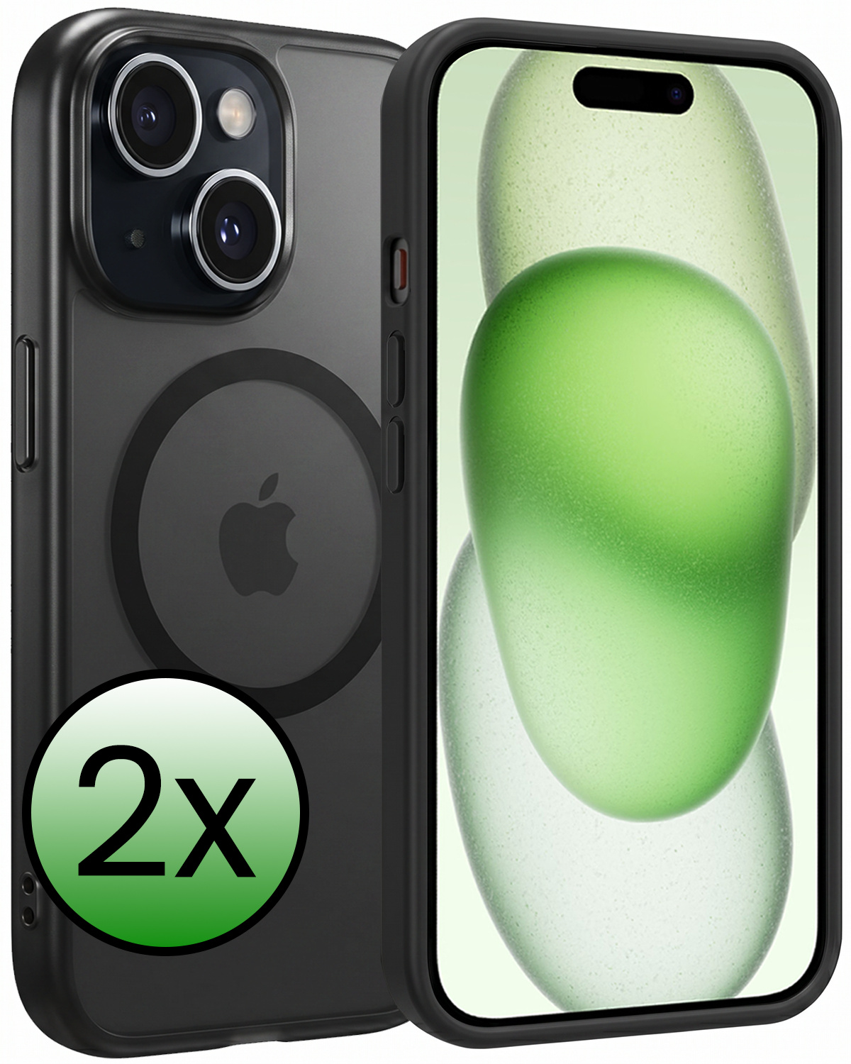 BASEY. BASEY. iPhone 15 Plus Magsafe Hoesje - Zwart - 2 PACK