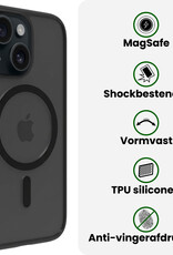 BASEY. BASEY. iPhone 15 Plus Magsafe Hoesje Zwart Met 2x Screenprotector