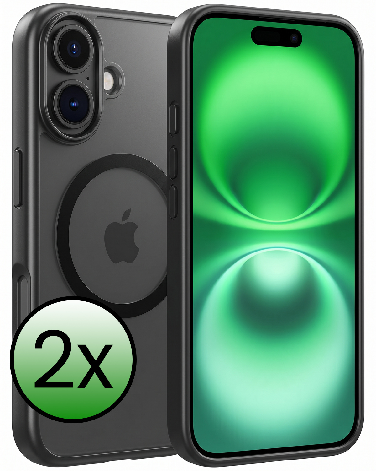 BASEY. BASEY. iPhone 16 Plus Magsafe Hoesje - Zwart - 2 PACK