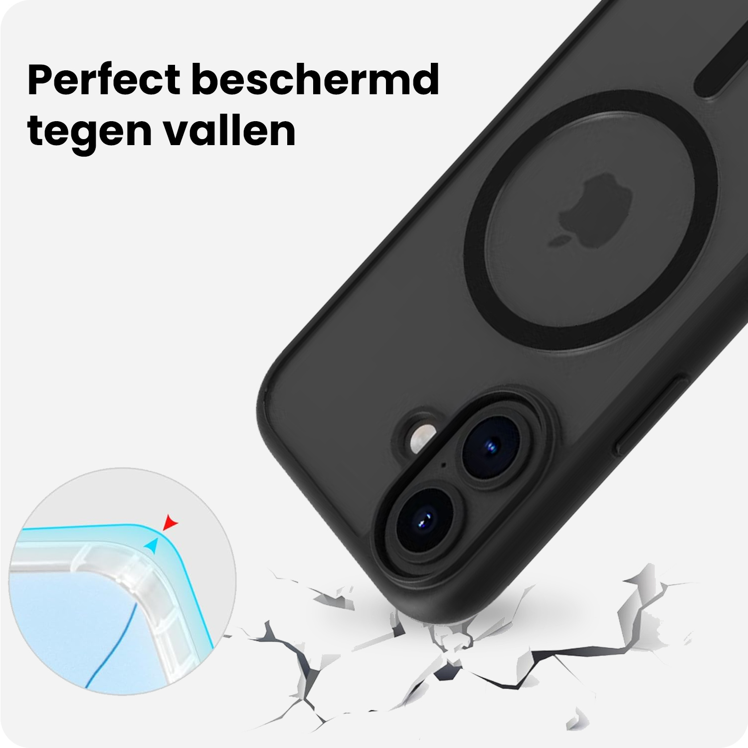 BASEY. BASEY. iPhone 16 Plus Magsafe Hoesje - Zwart - 2 PACK