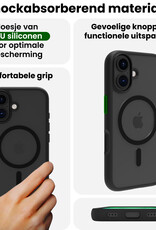 BASEY. BASEY. iPhone 16 Plus Magsafe Hoesje Zwart Met Screenprotector