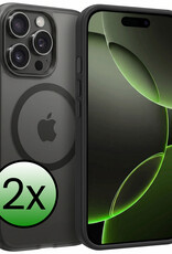 BASEY. BASEY. iPhone 16 Pro Magsafe Hoesje - Zwart - 2 PACK
