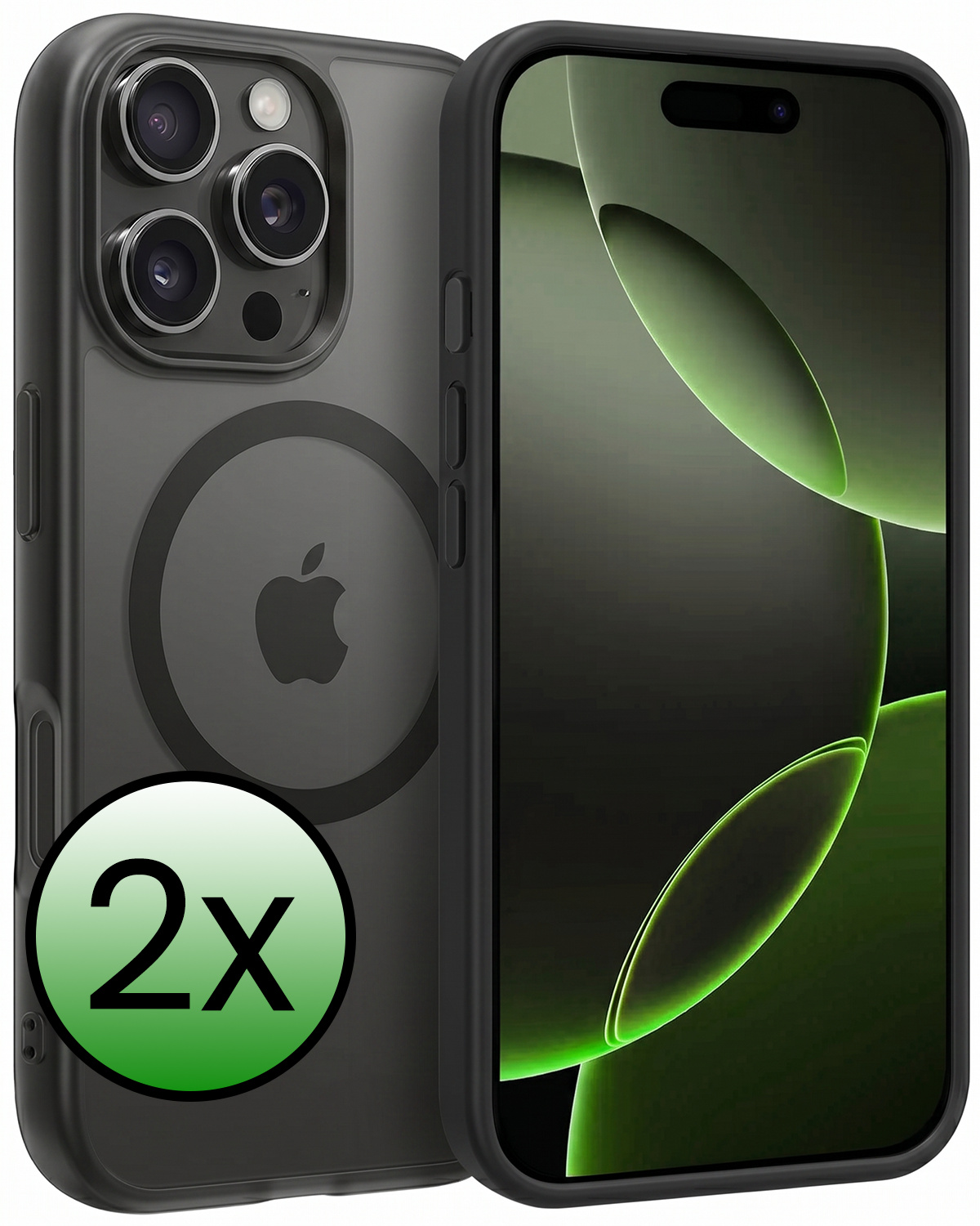 BASEY. BASEY. iPhone 16 Pro Magsafe Hoesje - Zwart - 2 PACK