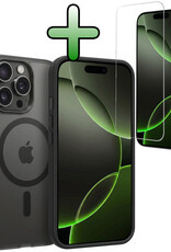 BASEY. BASEY. iPhone 16 Pro Magsafe Hoesje Zwart Met Screenprotector