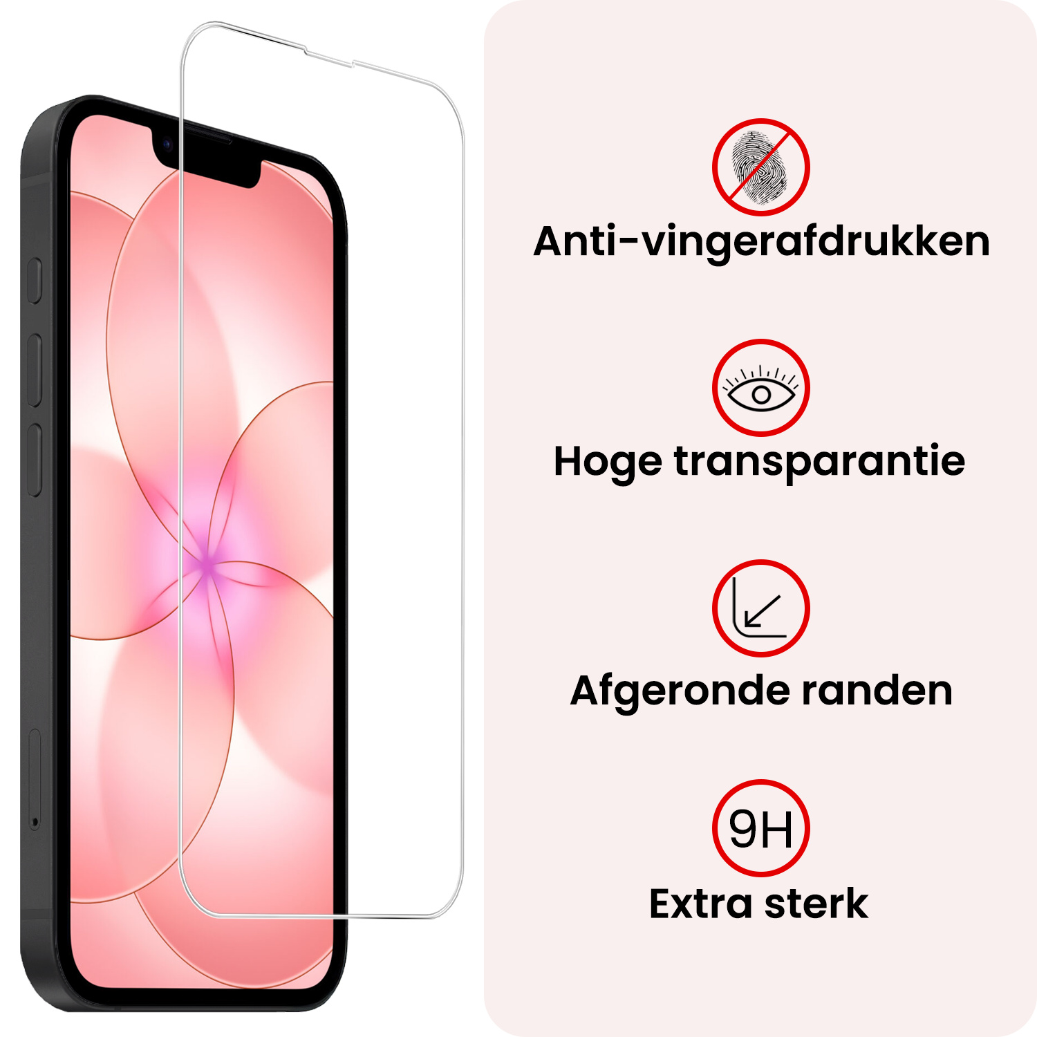 NoXx NoXx iPhone 14 Magsafe Hoesje Zwart Met Screenprotector