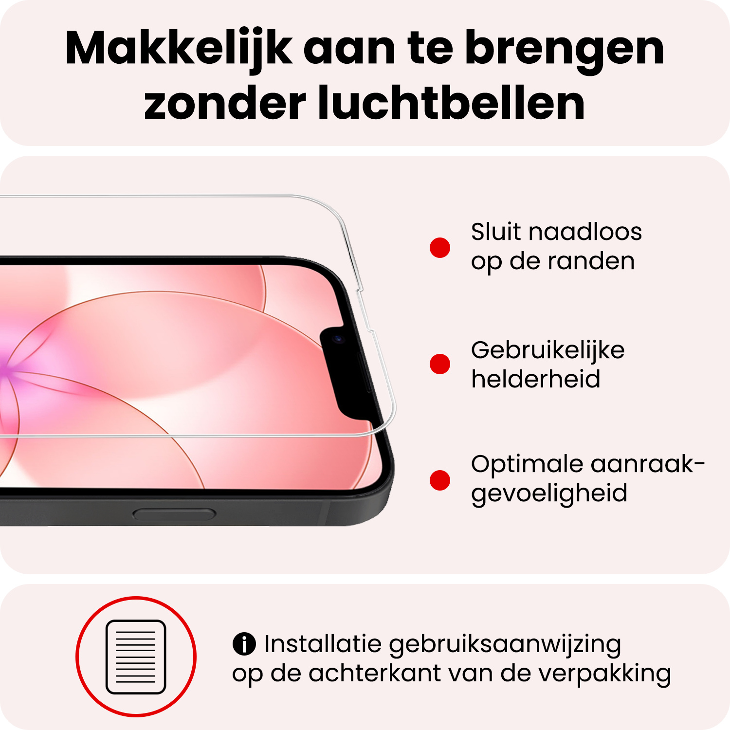NoXx NoXx iPhone 14 Magsafe Hoesje Zwart Met Screenprotector
