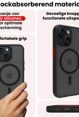 NoXx NoXx iPhone 14 Magsafe Hoesje Zwart Met Screenprotector