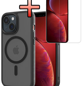NoXx NoXx iPhone 14 Plus Magsafe Hoesje Zwart Met Screenprotector