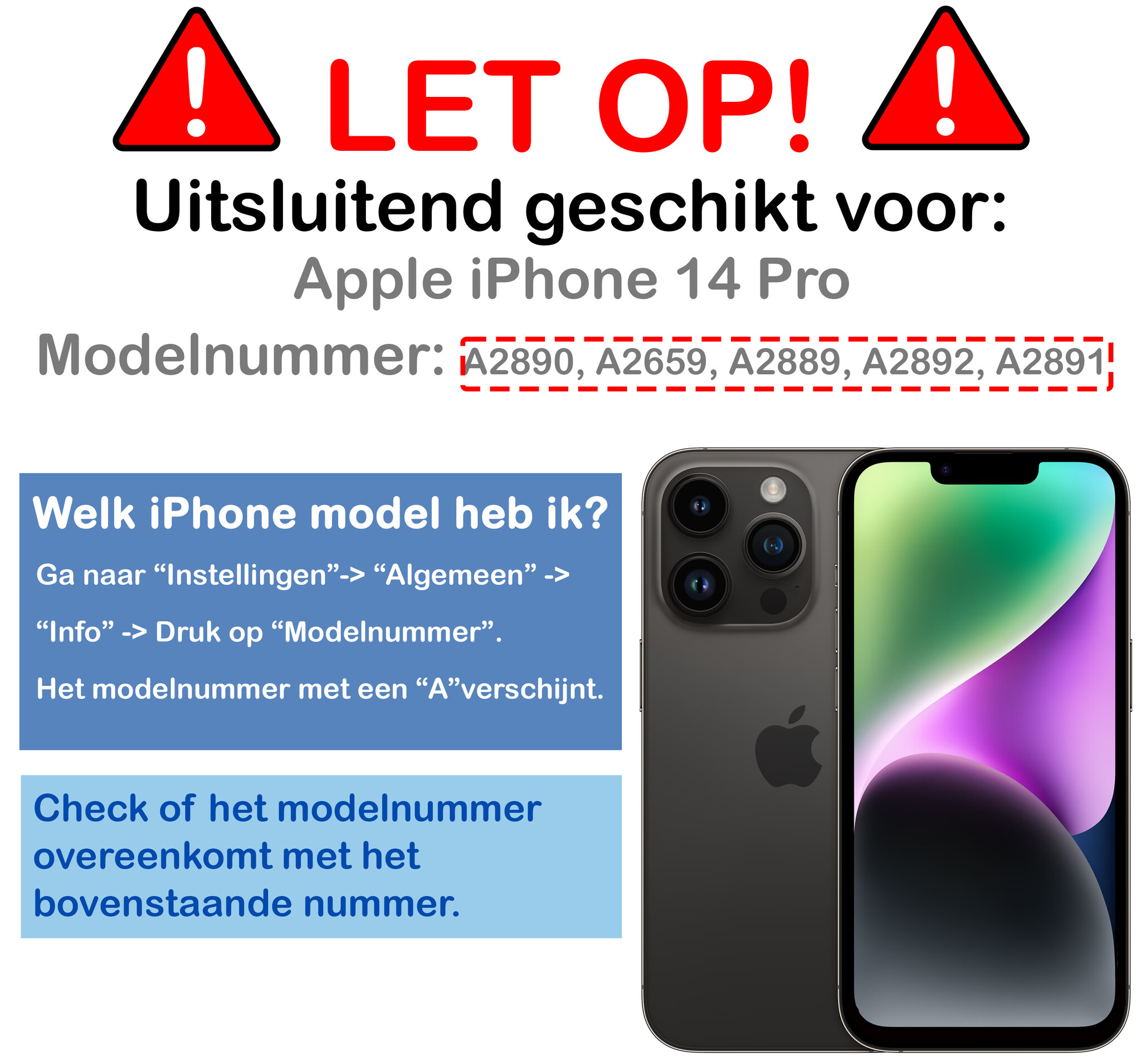 NoXx NoXx iPhone 14 Pro Magsafe Hoesje Zwart Met Screenprotector