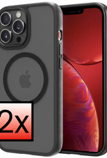 NoXx NoXx iPhone 14 Pro Max Magsafe Hoesje - Zwart - 2 PACK