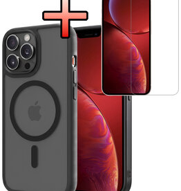 NoXx NoXx iPhone 14 Pro Max Magsafe Hoesje Zwart Met Screenprotector