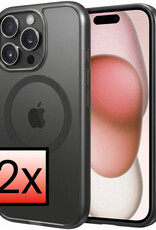 NoXx NoXx iPhone 15 Pro Magsafe Hoesje - Zwart - 2 PACK