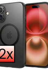 NoXx NoXx iPhone 16 Magsafe Hoesje - Zwart - 2 PACK