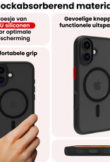 NoXx NoXx iPhone 16 Magsafe Hoesje Zwart Met Screenprotector