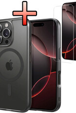 NoXx NoXx iPhone 16 Pro Magsafe Hoesje Zwart Met Screenprotector