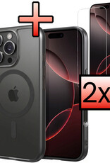 NoXx NoXx iPhone 16 Pro Max Magsafe Hoesje Zwart Met 2x Screenprotector