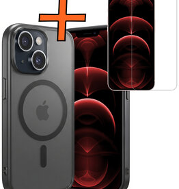 Nomfy Nomfy iPhone 14 Magsafe Hoesje Zwart Met Screenprotector