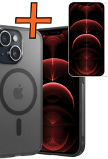 Nomfy Nomfy iPhone 14 Plus Magsafe Hoesje Zwart Met Screenprotector