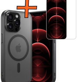 Nomfy Nomfy iPhone 14 Pro Magsafe Hoesje Zwart Met Screenprotector