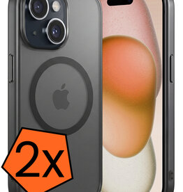 Nomfy Nomfy iPhone 15 Plus Magsafe Hoesje - Zwart - 2 PACK