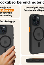 Nomfy Nomfy iPhone 15 Plus Magsafe Hoesje Zwart Met 2x Screenprotector