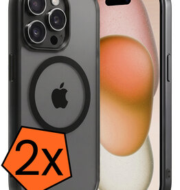 Nomfy Nomfy iPhone 15 Pro Max Magsafe Hoesje - Zwart - 2 PACK