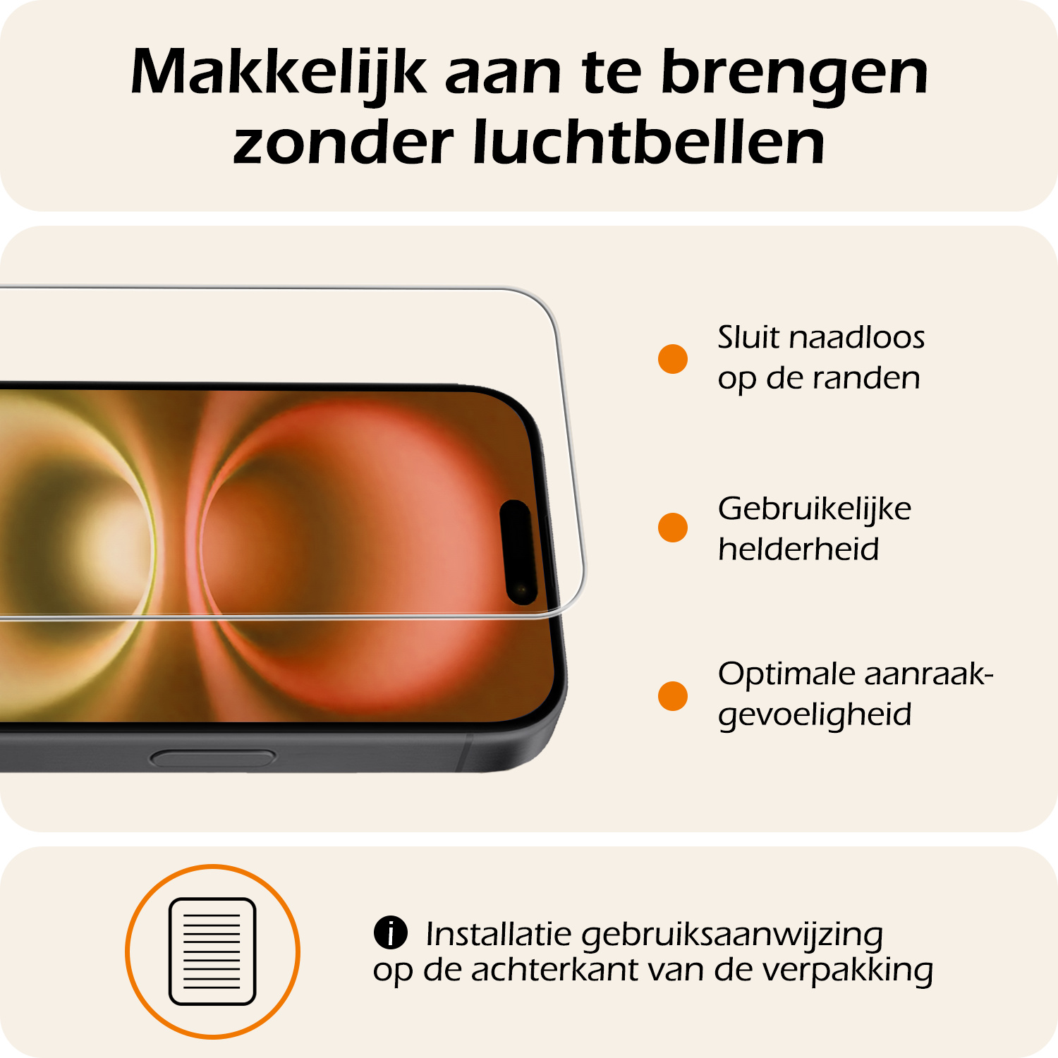 Nomfy Nomfy iPhone 16 Magsafe Hoesje Zwart Met Screenprotector